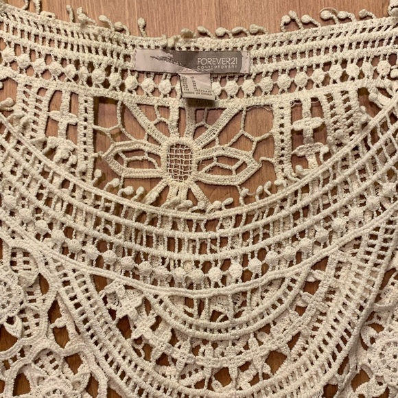 Forever21, size M, Cream/White Lace shirt - Picture 2 of 2